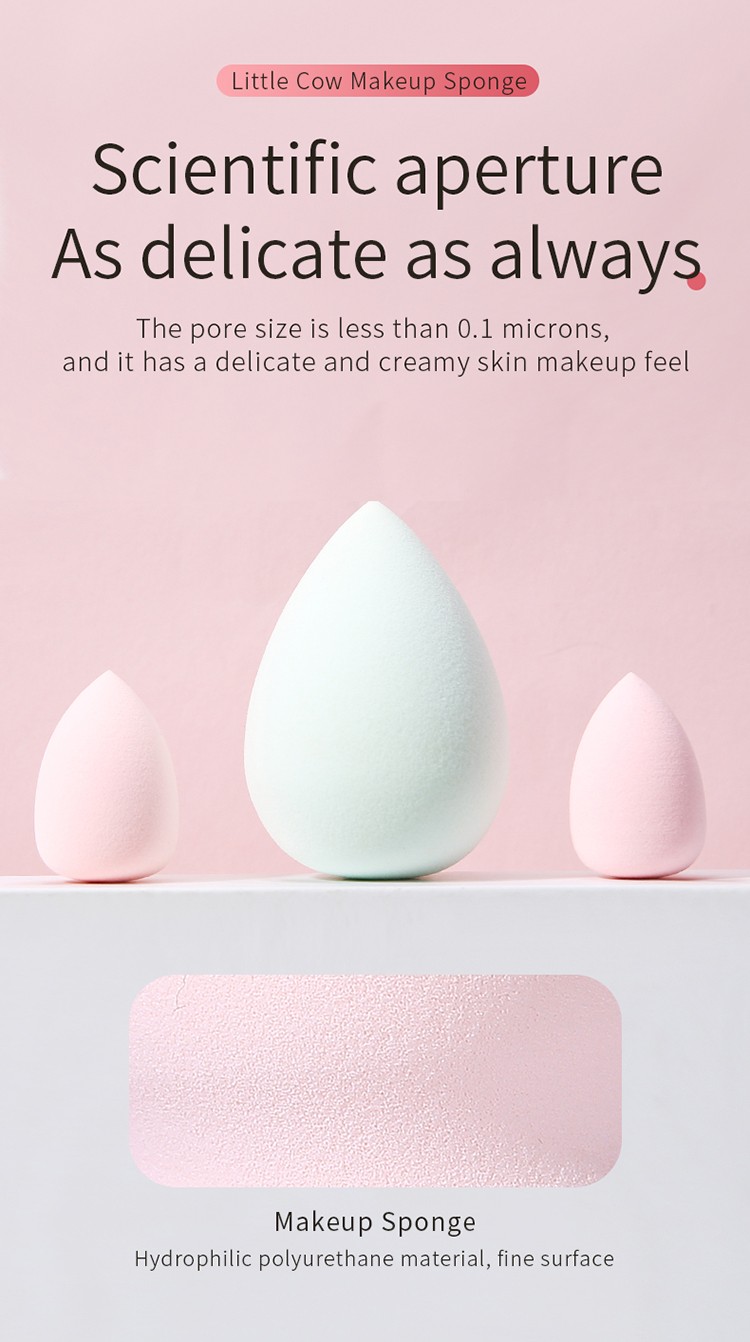 Lameila OEM logo travelcase 3in1 beauty sponge reusable soft latex free foundation makeup sponge blender packaging box A80212