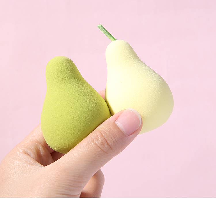 Lameila OEM logo 2pcs Fruit shape beauty sponge reusable soft latex free foundation makeup sponge blender packaging box A80219 A80220 A80221