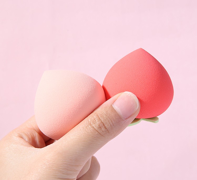 Lameila OEM logo 2pcs Fruit shape beauty sponge reusable soft latex free foundation makeup sponge blender packaging box A80219 A80220 A80221