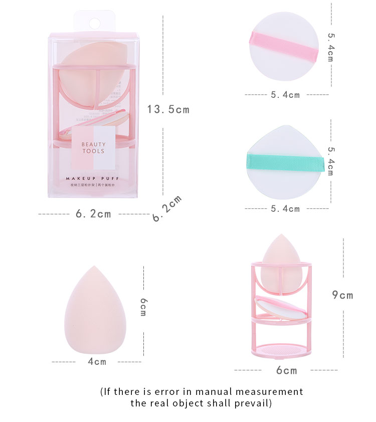 Lameila 3in1 Drop Shape Beauty Sponge With Holder Cosmetic Face Air Cushion Puff Latex Free The Water Swell Makeup Sponge A80227