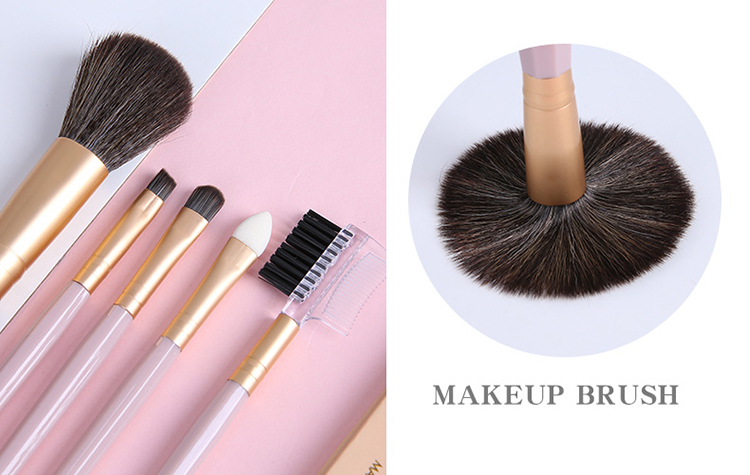 Lameila Professional Wholesale 5pcs Makeup Brush Set Natural Private Logo Customised Makeup Brushes L0957