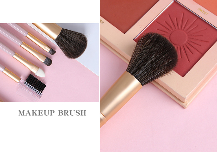 Lameila Professional Wholesale 5pcs Makeup Brush Set Natural Private Logo Customised Makeup Brushes L0957