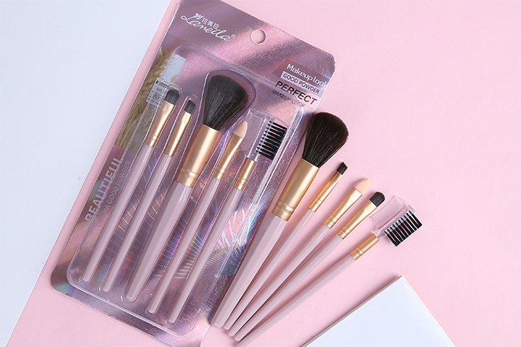 Lameila Professional Wholesale 5pcs Makeup Brush Set Natural Private Logo Customised Makeup Brushes L0957