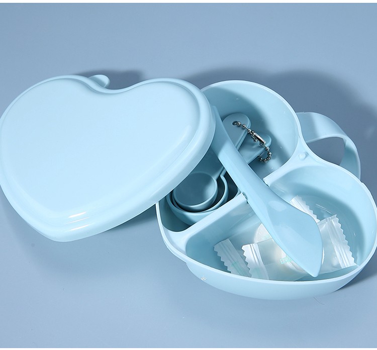 Lameila Guangzhou plastic bowl heart-shaped 7 in 1 plastic mask bowl set facial bowl spoon brush set D0895