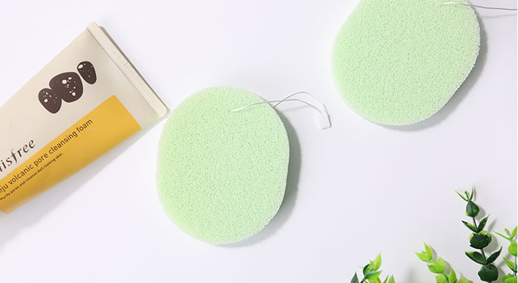 Lameila Face Sponges Reusable OEM 2pcs Deep Skin Cleaning Exfoliation Compressed Cellulose Facial Cleansing Sponge B2140