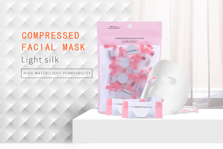 Lameila Compressed Silk Face Mask Sheet 30pcs Disposable Facial Mask Papers Wrapped DIY Women Makeup Face Beauty Tool D0875