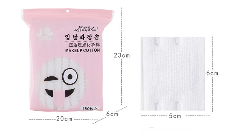 China Lameila supplier Disposable Cotton Pad,180pcs Non-woven Fabrics Cleansing Cotton Pads,Double layer make up remover pads B217