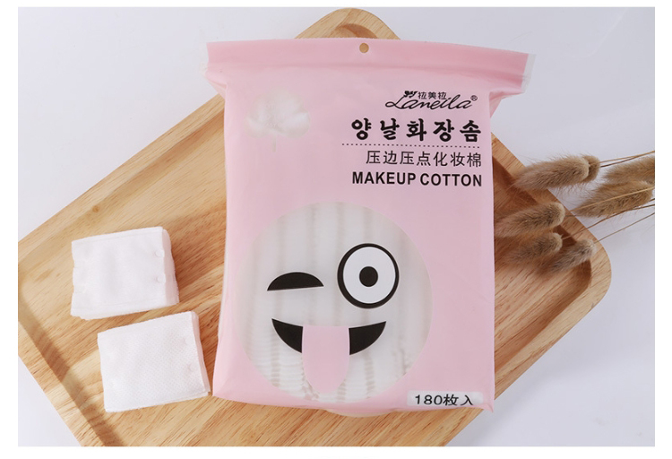 China Lameila supplier Disposable Cotton Pad,180pcs Non-woven Fabrics Cleansing Cotton Pads,Double layer make up remover pads B217