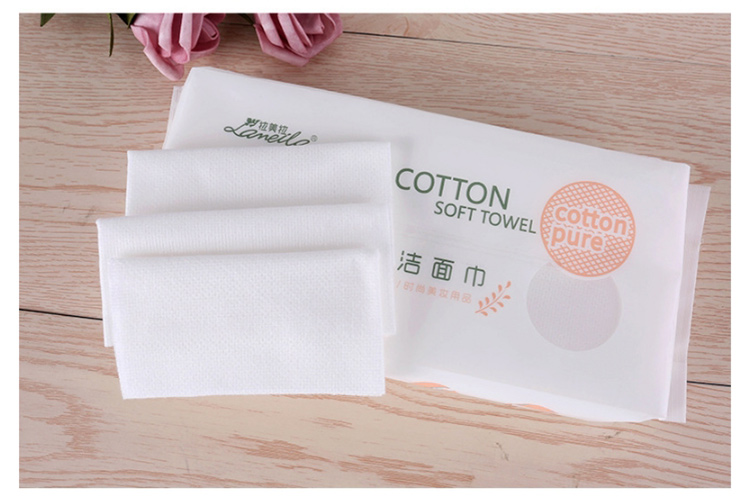 Lameila factory oem clean face towel 50pcs custom packaging size non-woven mesh cotton salon disposable facial towel B248