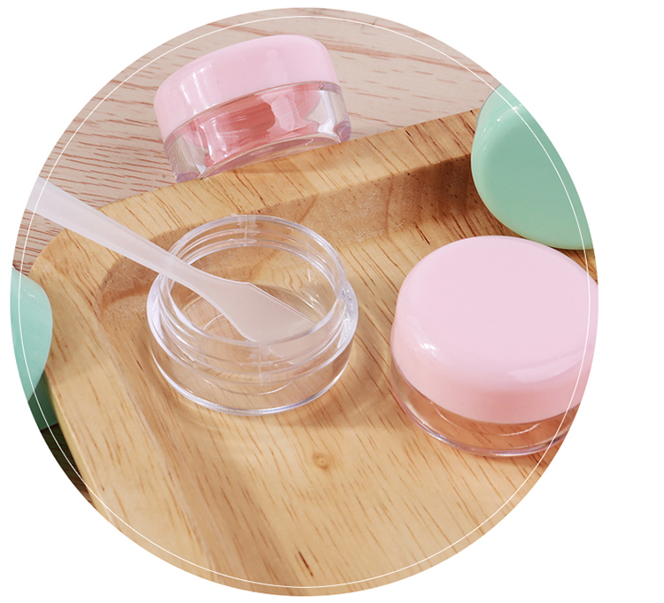 Lameila 10g*2 Empty PS Plastic Bottle Cosmetic Travel Size With 2pcs Bottle And Spatula Face Cream Jar Bottle Containers LA1008
