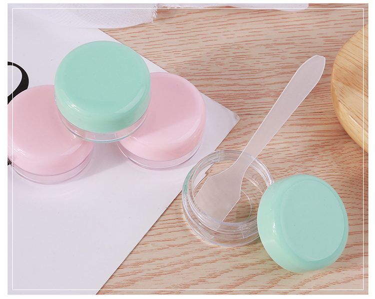 Lameila 10g*2 Empty PS Plastic Bottle Cosmetic Travel Size With 2pcs Bottle And Spatula Face Cream Jar Bottle Containers LA1008