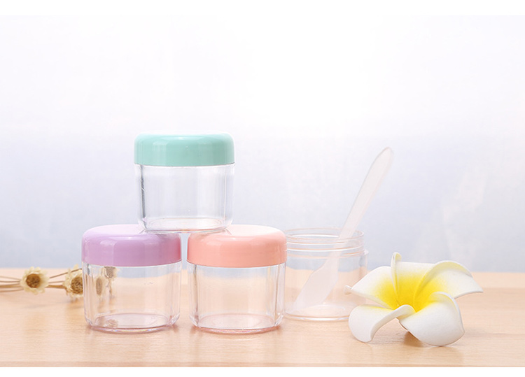 Lameila 20g*2 Travel Size Empty Bottle Ps Plastic Cosmetic Face Cream Jars Bottle Containers With 2pcs And Mini Stapula LA1028