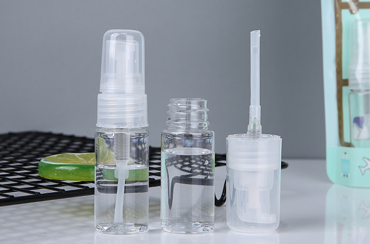 Lameila hot selling 2pcs transparent bottle spray plastic bottles portable travel bottle set LM254