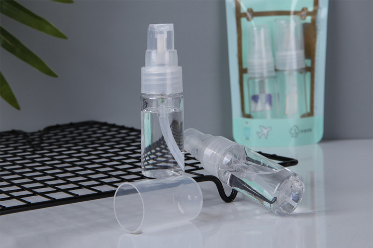 Lameila hot selling 2pcs transparent bottle spray plastic bottles portable travel bottle set LM254