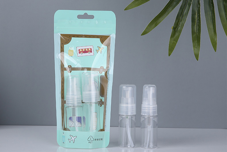 Lameila hot selling 2pcs transparent bottle spray plastic bottles portable travel bottle set LM254