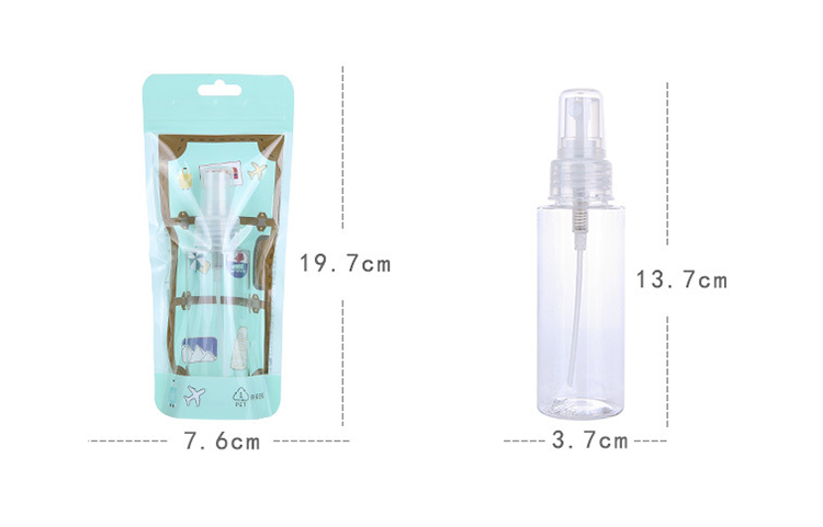 Lameila 80ml PET Spray Bottle Travel Pocket Transparent Fine Mist Spray Plastic Bottles Portable Spray Bottle For Hotel LM720