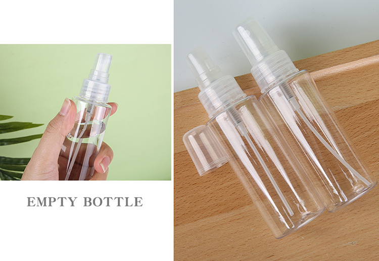 Lameila 80ml PET Spray Bottle Travel Pocket Transparent Fine Mist Spray Plastic Bottles Portable Spray Bottle For Hotel LM720