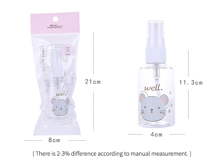 Lameila 75ml Pet Sprayer Empty Bottles Perfume Alcohol Fine Mist Alcohol Travel Pocket Plastic Empty Bottle Lm726