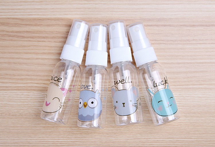 Lameila Hot Sale 40ml Pet Spray Bottles Travel Pocket Fine Mist 75 Alcohol Plastic Empty Bottle For Hotel Lm729