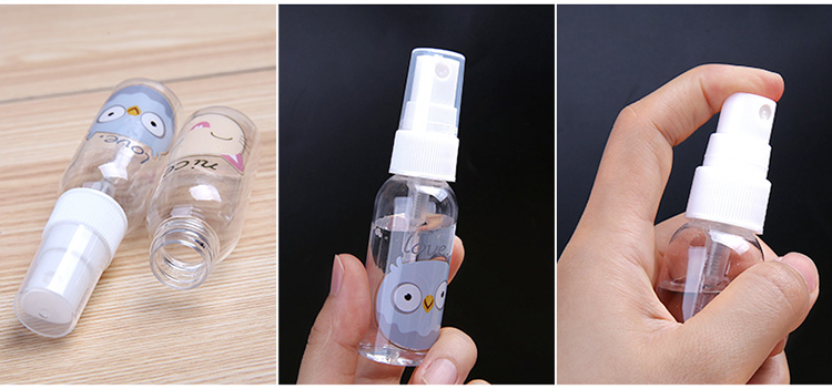 Lameila Hot Sale 40ml Pet Spray Bottles Travel Pocket Fine Mist 75 Alcohol Plastic Empty Bottle For Hotel Lm729