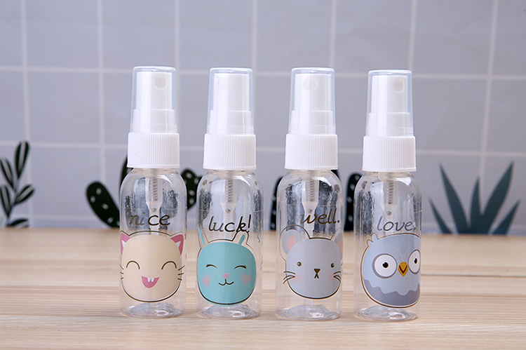 Lameila Hot Sale 40ml Pet Spray Bottles Travel Pocket Fine Mist 75 Alcohol Plastic Empty Bottle For Hotel Lm729