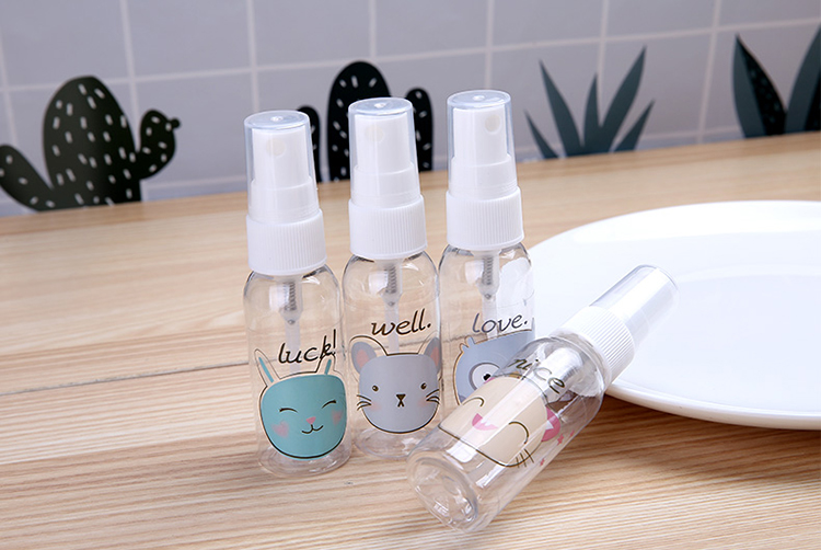 Lameila Hot Sale 40ml Pet Spray Bottles Travel Pocket Fine Mist 75 Alcohol Plastic Empty Bottle For Hotel Lm729