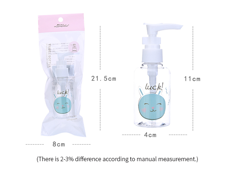 Lameila 75ml Pet Pump Bottles Portable Cosmetics Empty Travel Bottles Kit Lotion Plastic Bottle Plastic For Hand Sanitizer Lm733