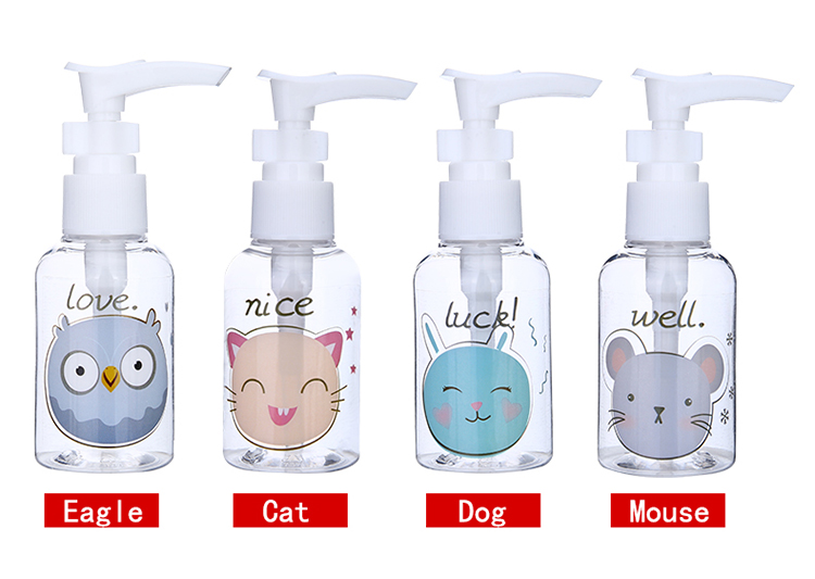 Lameila 75ml Pet Pump Bottles Portable Cosmetics Empty Travel Bottles Kit Lotion Plastic Bottle Plastic For Hand Sanitizer Lm733