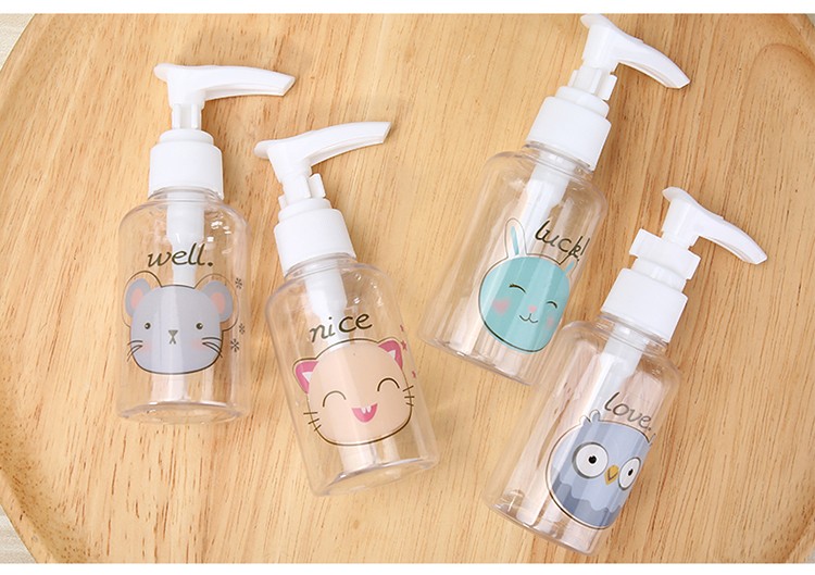 Lameila 75ml Pet Pump Bottles Portable Cosmetics Empty Travel Bottles Kit Lotion Plastic Bottle Plastic For Hand Sanitizer Lm733