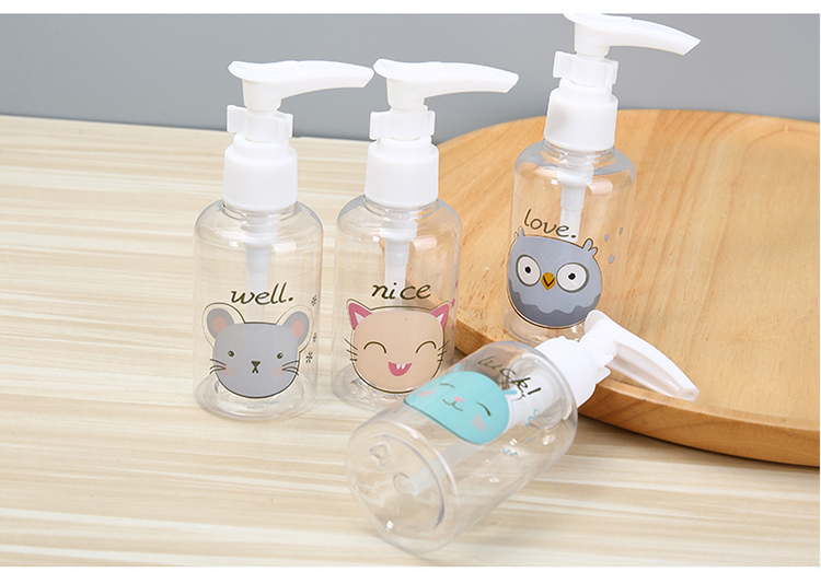 Lameila 75ml Pet Pump Bottles Portable Cosmetics Empty Travel Bottles Kit Lotion Plastic Bottle Plastic For Hand Sanitizer Lm733