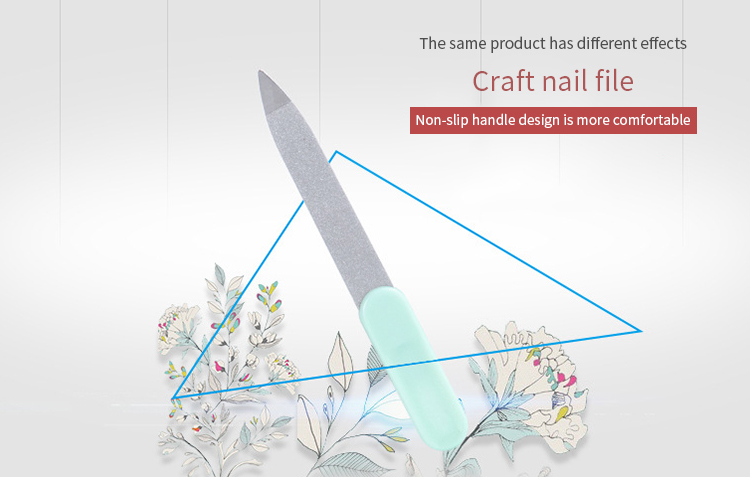 Lameila manicure beauty polishing tool file mini pink handle custom oem small metal nail file C0337