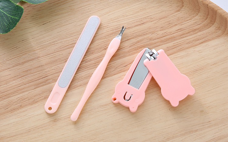 Lameila wholesale 3pcs nail care tools stainless steel cute nail clipper set manicure set F0105