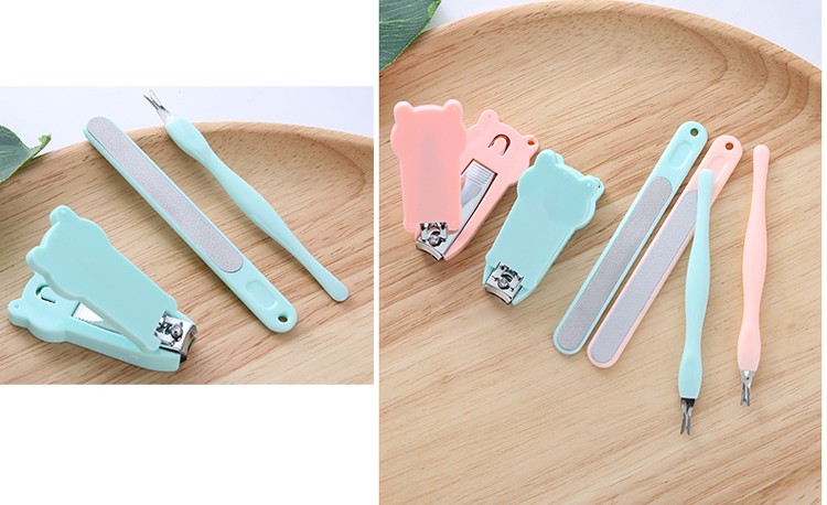 Lameila wholesale 3pcs nail care tools stainless steel cute nail clipper set manicure set F0105