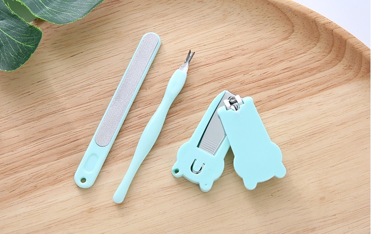 Lameila wholesale 3pcs nail care tools stainless steel cute nail clipper set manicure set F0105