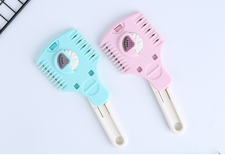 Lameila OEM hair cutting applicator plastic foldable comb for thick bang girls C086