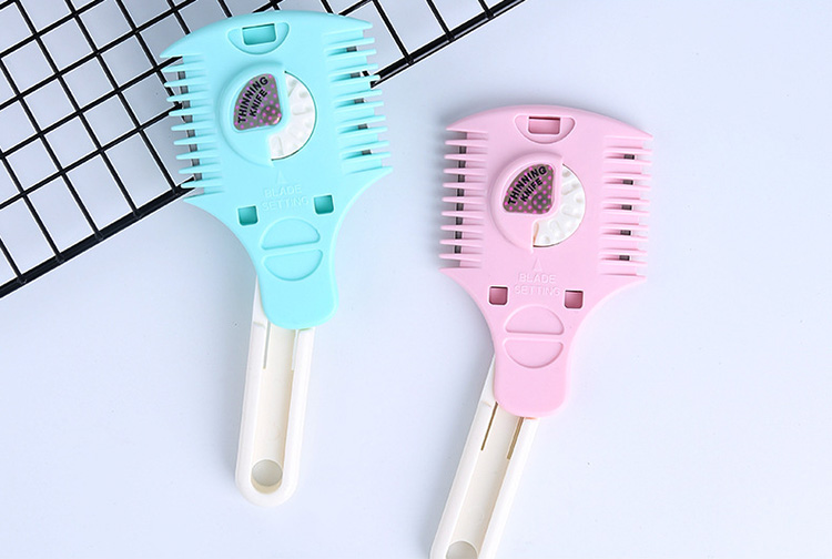 Lameila OEM hair cutting applicator plastic foldable comb for thick bang girls C086
