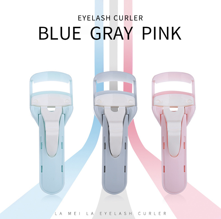 Lameila hot sale natural eye lash curler box wholesale custom logo blue pink extra curl eyelash curler A329