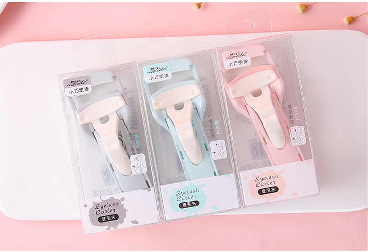 Lameila hot sale natural eye lash curler box wholesale custom logo blue pink extra curl eyelash curler A329