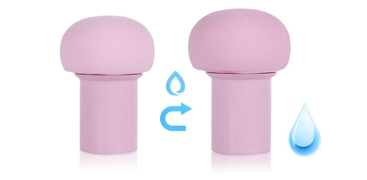 Lameila Plastic Handle Mushroom Shape Make Up Sponge Vendors Superfine Fiber Makeup Sponge With Case A795