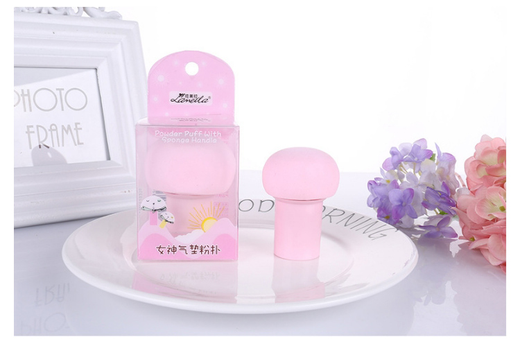 Lameila Plastic Handle Mushroom Shape Make Up Sponge Vendors Superfine Fiber Makeup Sponge With Case A795