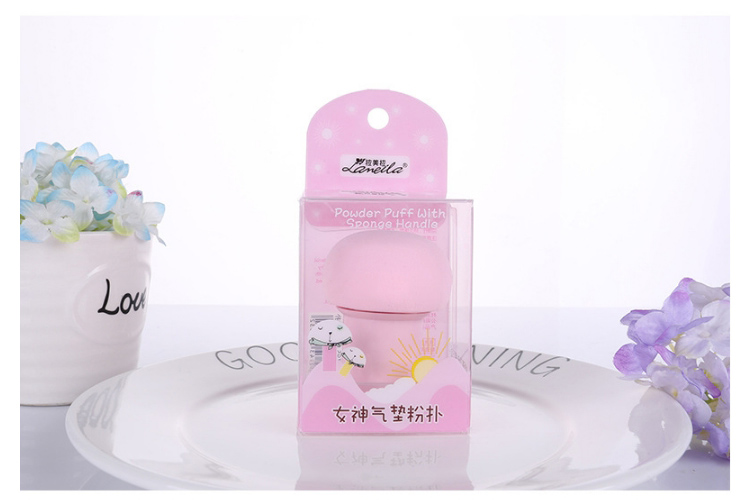 Lameila Plastic Handle Mushroom Shape Make Up Sponge Vendors Superfine Fiber Makeup Sponge With Case A795