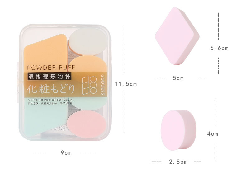 Lameila 6pcs Combination Puff High Quality Non Latex Soft Makeup Sponge Blender Private Label A79934