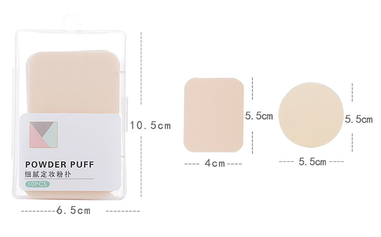 Lameila Powder puff Square Round Beauty Foundation Blending 2 pcs Sponge Custom Packaging Logo Makeup Sponge Blender B0876