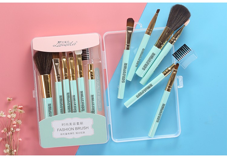 Lameila Custom Logo 6pcs/Set Makeup Brushes Set Makeup Cosmetic Tools Facial Foundation With Plastic Box L0782