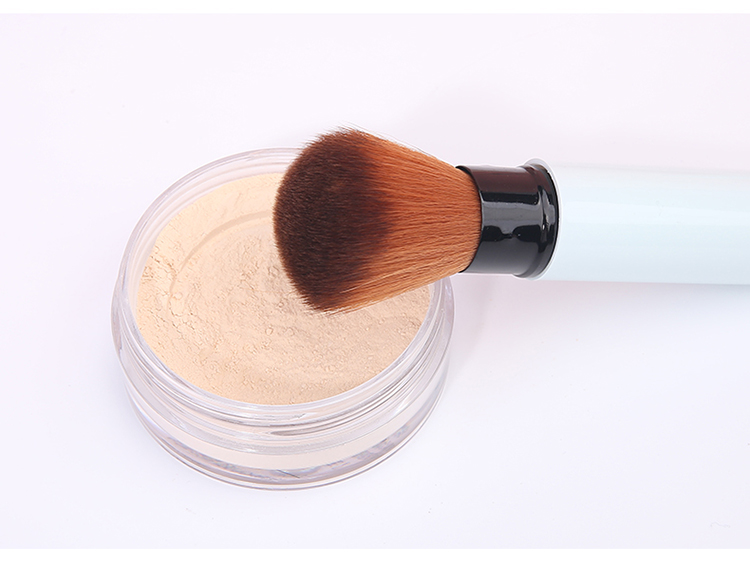 Lameila cosmetic tool manufacturer plastic handle foundation retractable powder makeup brushes with retractable cover L0832