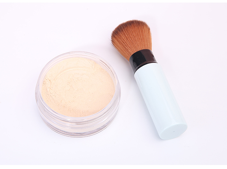 Lameila cosmetic tool manufacturer plastic handle foundation retractable powder makeup brushes with retractable cover L0832