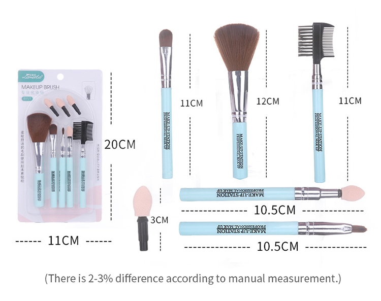 Lameila Makeup brush 8 in 1 custom packaging logo printed pattern high quality cosmetic makeup brushes L0855