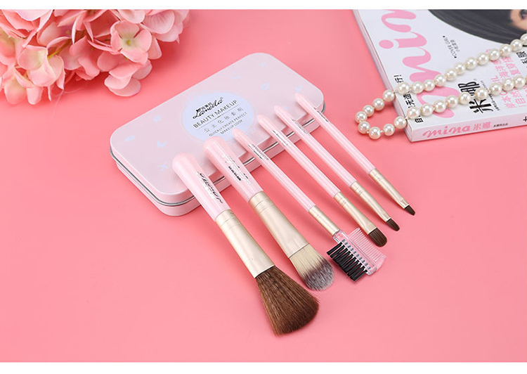 Lameila wholesale Iron box package makeup brush 6 sets foundation brush eyebrow brush makeup tools L0886