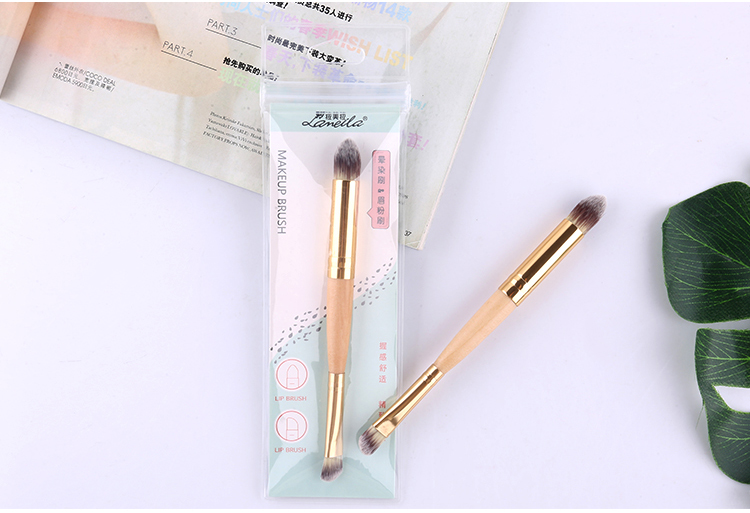 Lameila wholesale Cheap double use eye shadow eyebrow brushes makeup brush set L0945