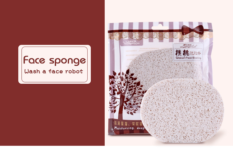 Lameila hot sale face wash sponge natural wholesale OEM beauty skin care compress soft facial cleansing sponge B2032